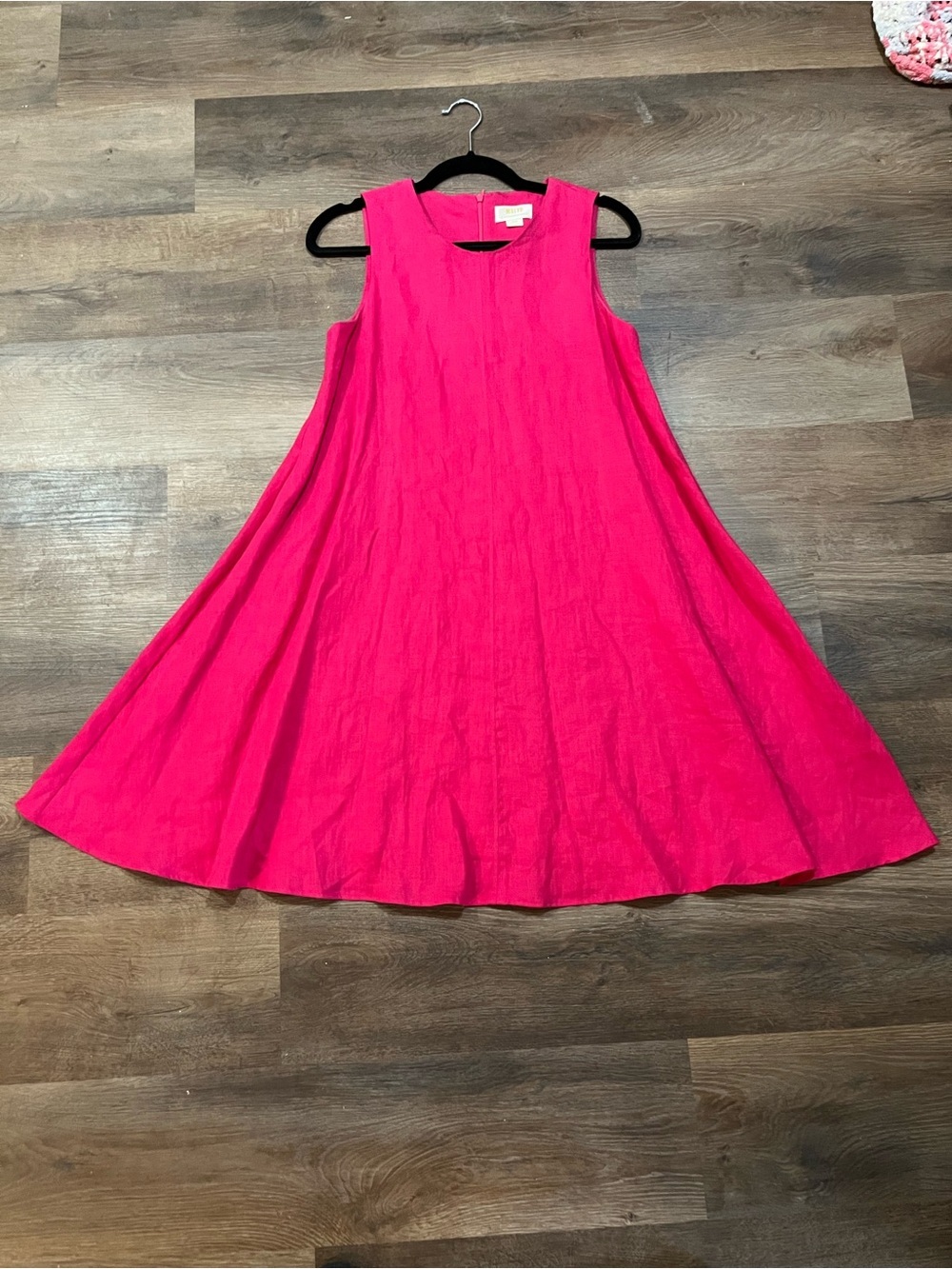 Maeve Melbourne Linen Swing Dress | Hot Pink Fuchsia | XS | Anthropologie
